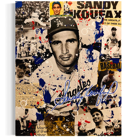 Sandy Koufax, 2025. Original 1/1 on 16x20x1.5in Wood Panel