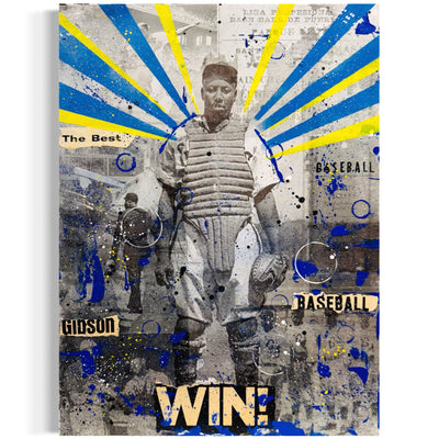 Josh Gibson, 2025. Original 1/1 Art on 11x14x1.5in Canvas With Resin