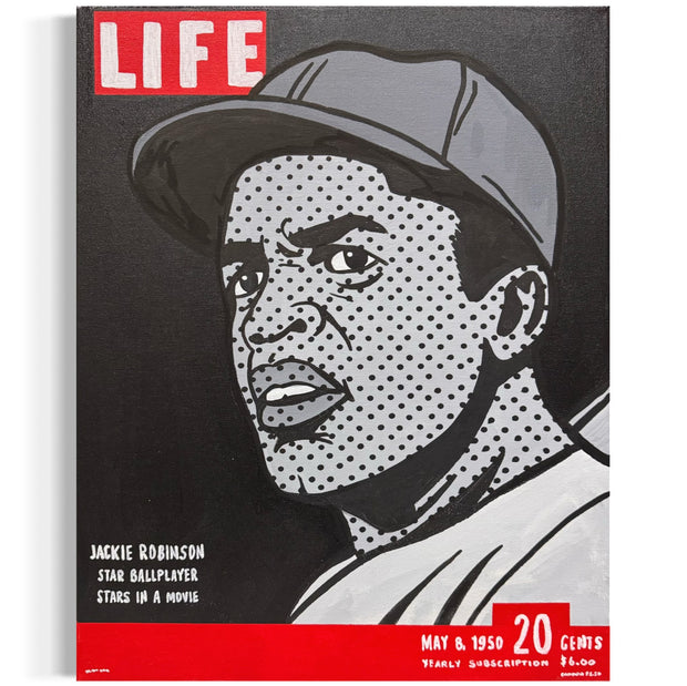 Jackie Robinson 1950, 2025. 1/1 Original Art on 16x20x.75in Canvas.