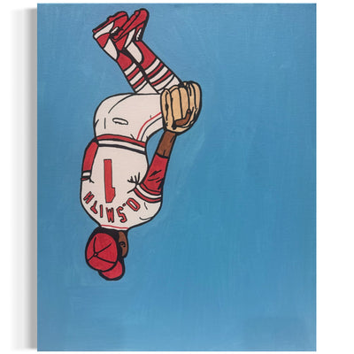 Ozzie Smith, 2025. 1/1 Original Art on 16x20x.75in Canvas