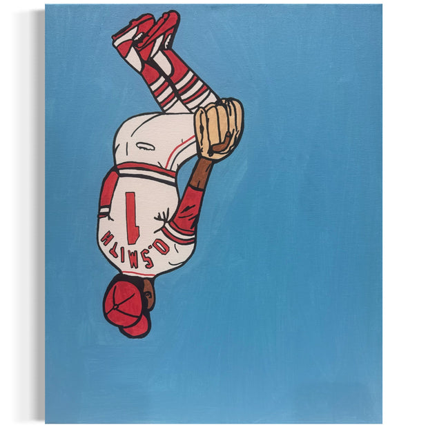 Ozzie Smith, 2025. 1/1 Original Art on 16x20x.75in Canvas