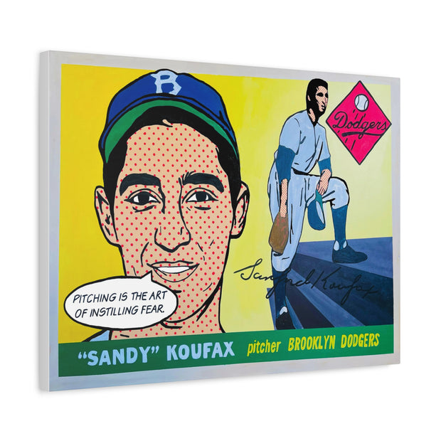 Sandy Koufax 1955 "Holy Grails" Series 24x18x1.25in Canvas Print