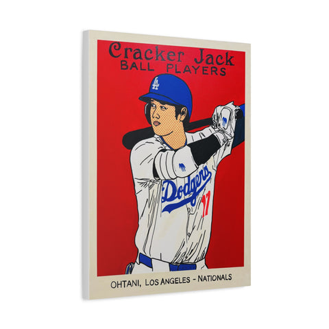 Shohei Ohtani Cracker Jack 18x24x1.25in Canvas Print /10