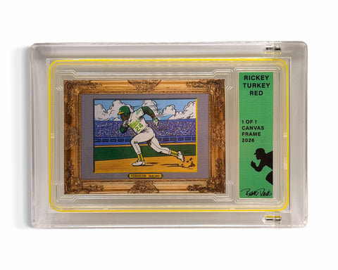 Rickey Henderson Turkey Red 1/1 Fine Card Art