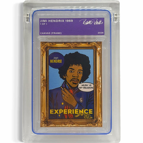 Jimi Hendrix 1969 1/1 Fine Card Art