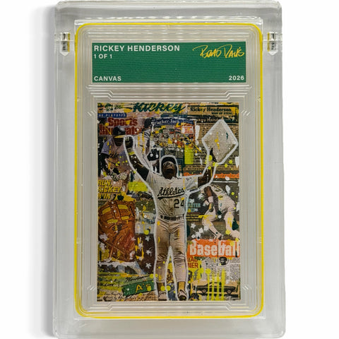 Rickey Henderson 1/1 Fine Card Art