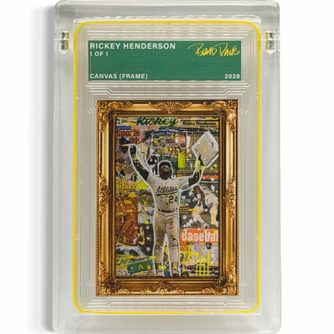 Rickey Henderson 1/1 Fine Card Art