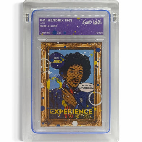 Jimi Hendrix 1969 1/1 Fine Card Art