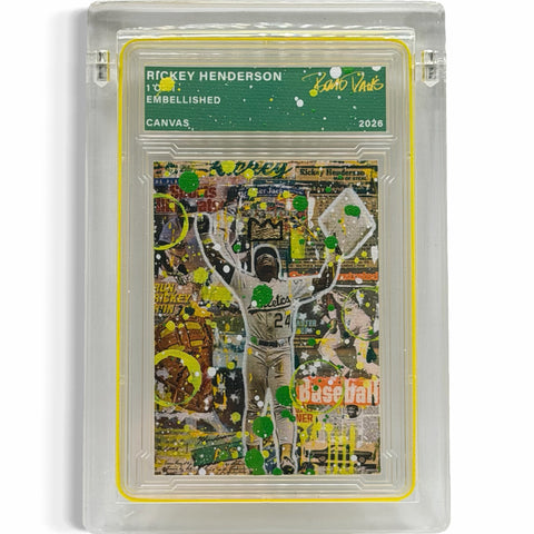 Rickey Henderson 1/1 Fine Card Art