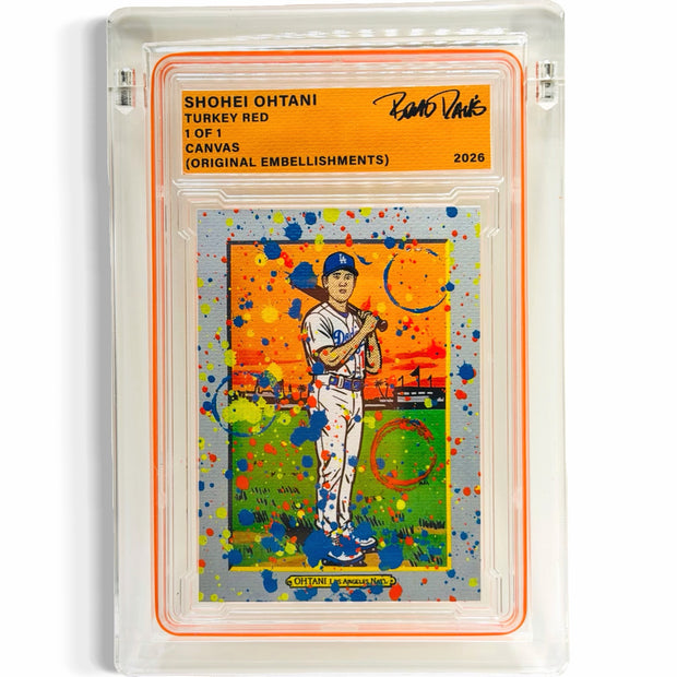 Shohei Ohtani Turkey Red 1/1 Fine Card Art (ORIGINAL