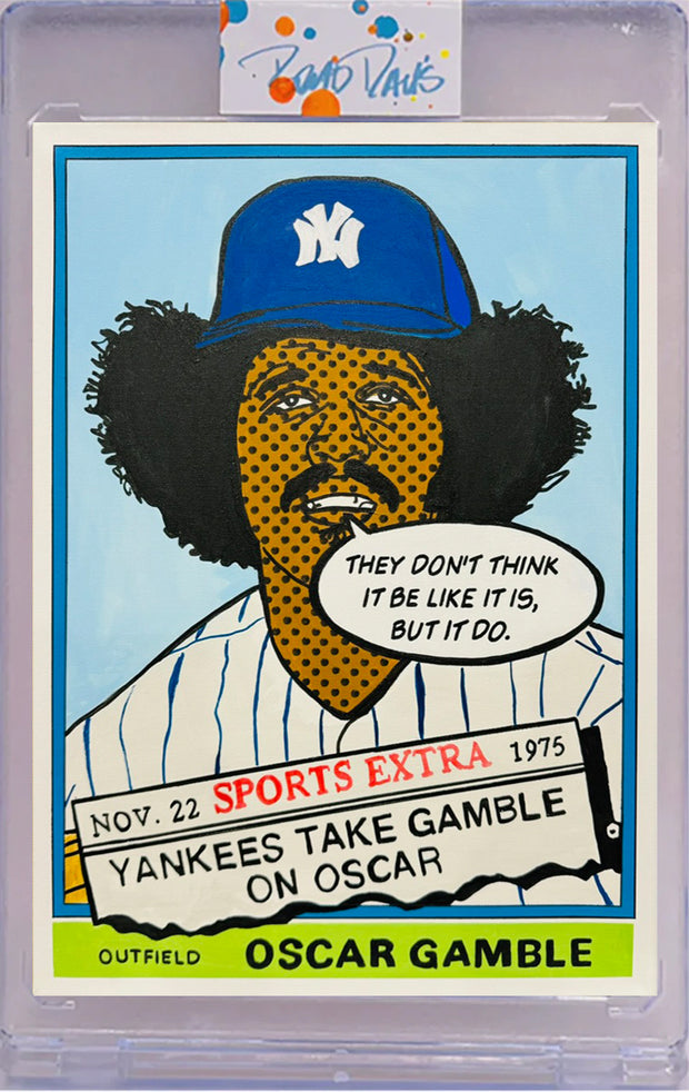 Oscar Gamble 1976 "Talking Cards" Card Art