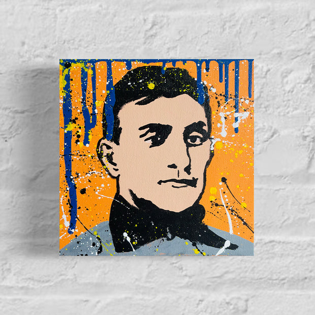 Honus Wagner Original 1/1 Mini Art on 10x10x1.25in Canvas