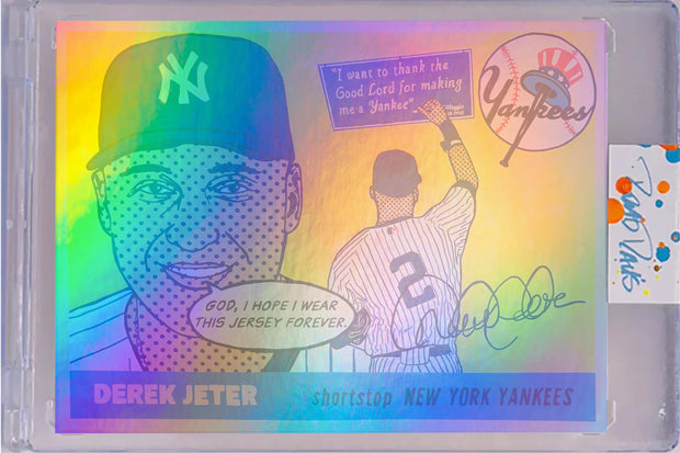 Derek Jeter 1955 “Throwbacks” Card Art Foil /5