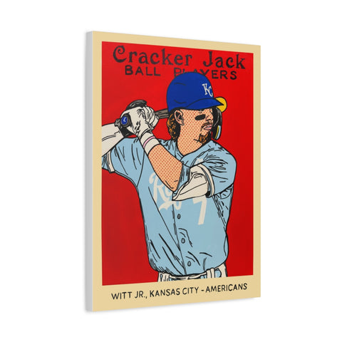 Bobby Witt Jr Cracker Jack 18x24x1.25in Canvas Print /10
