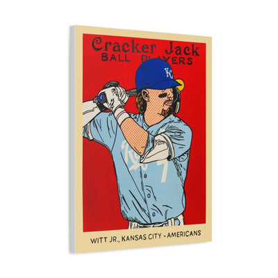 Bobby Witt Jr Cracker Jack 18x24x1.25in Canvas Print /10