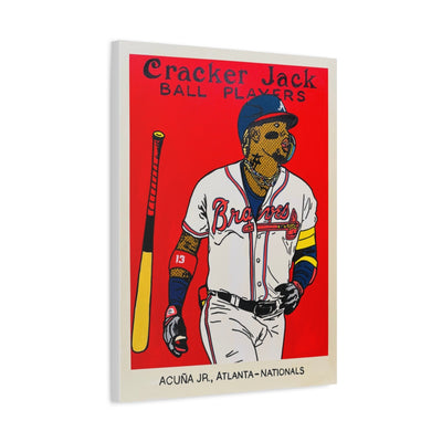 Ronald Acuña Jr. Cracker Jack 18x24x1.25in Canvas Print /10