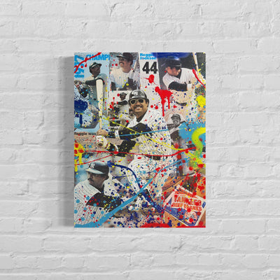 Reggie Jackson, 2022. 1/1 Original Mixed Media on 18X24 Canvas