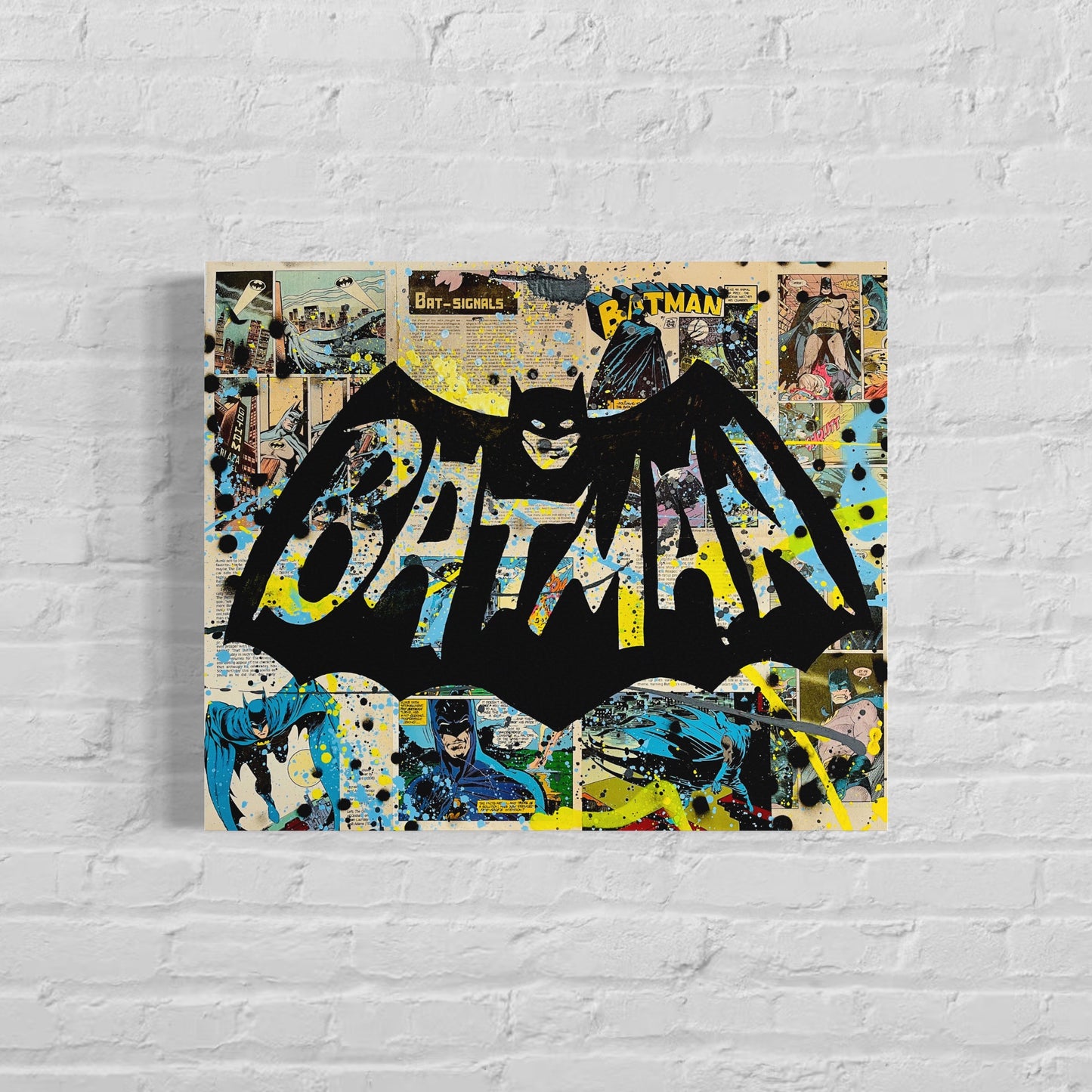 Batman, 2022. Original 1/1 mixed media, on 20x24x1.5in canvas.