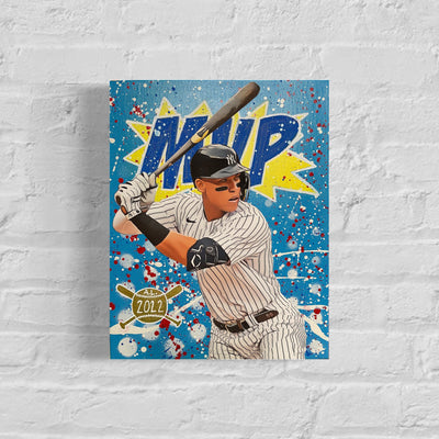 Aaron Judge MVP, 2022. Original 1/1 Art on 11x14x1.5in canvas.