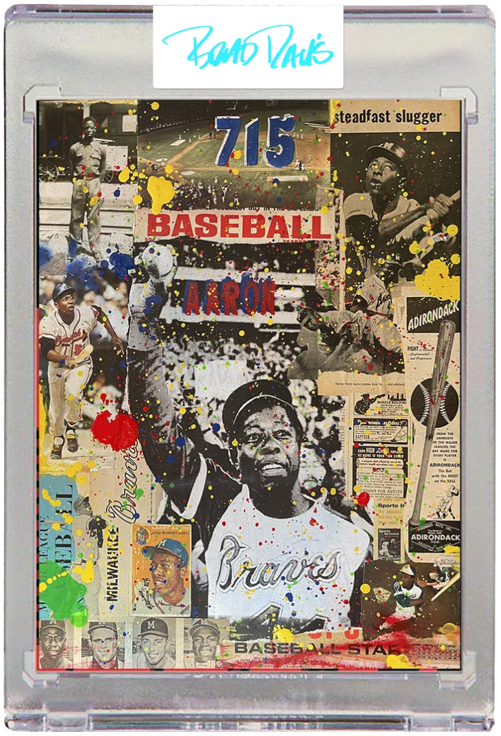 Hank Aaron Milwaukee Braves Poster Canvas Print Framed 