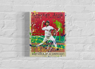 Pedro Martinez Cracker Jack, 2022. 1/1 Original Mixed Media on 11X14 Wood Panel