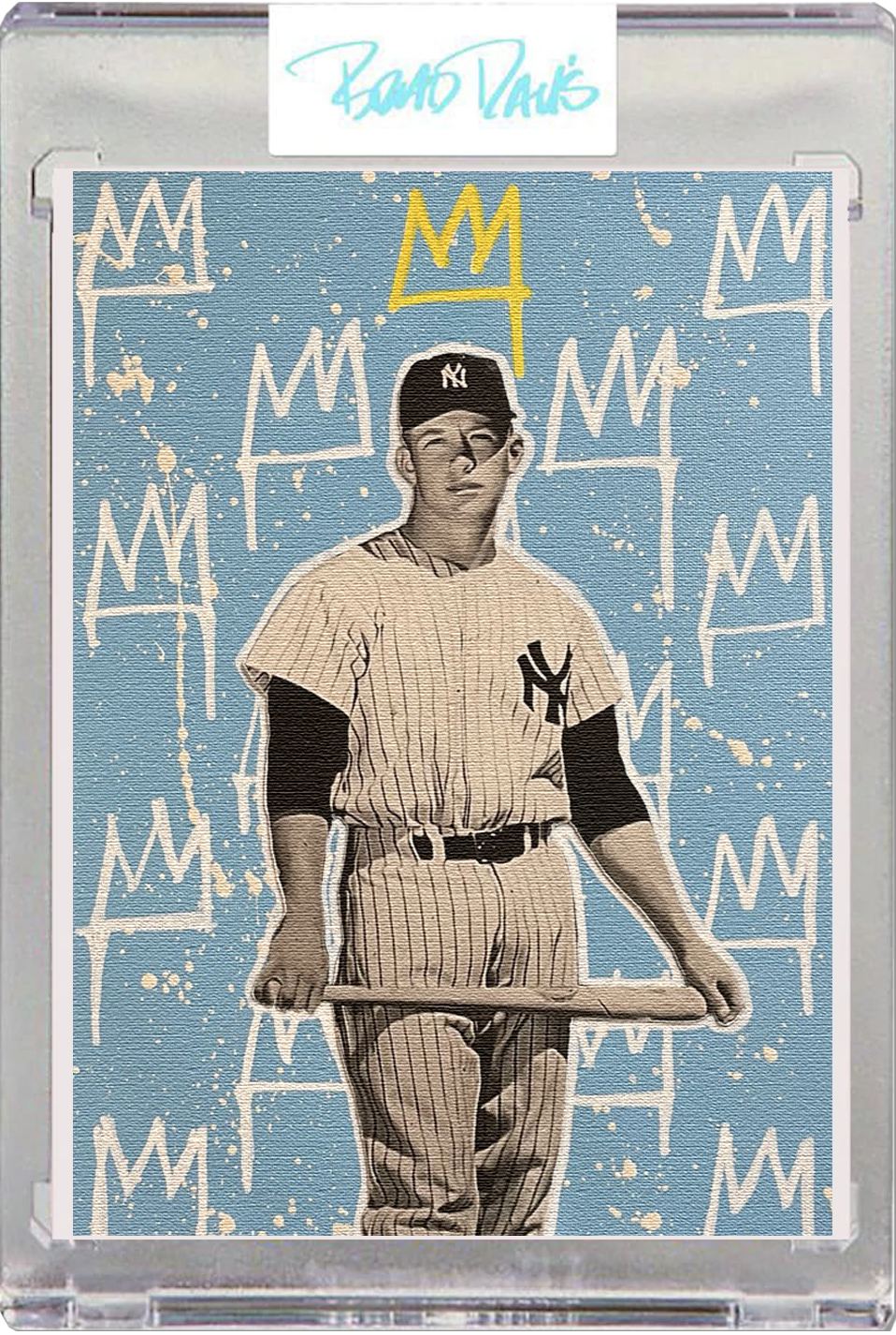 Mickey Mantle Canvas Card
