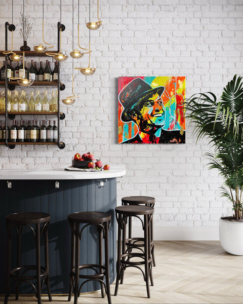Frank Sinatra "Chairman of the Board", 2022. Original 1/1 Art on 36x36x1.5in Canvas