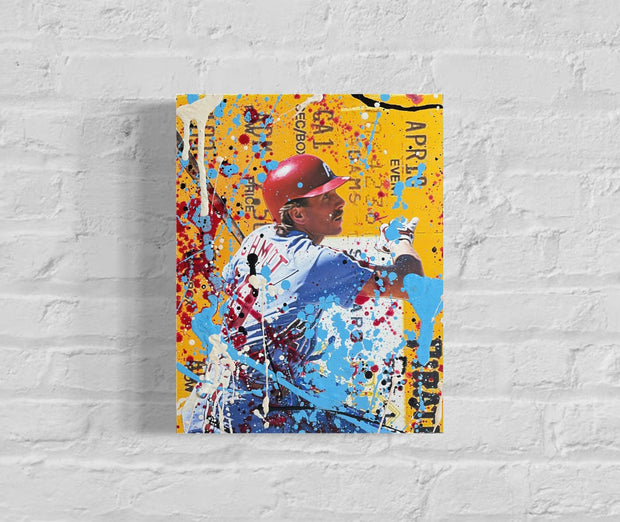 Mike Schmidt 500 HR, 2022. Original 1/1 Mixed Media on 11x14x1.5in Canvas