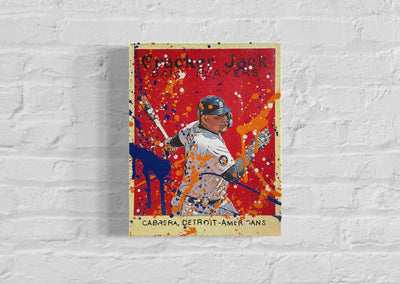 Miguel Cabrera 3K Cracker Jack, 2022. Original 1/1 Mixed Media on 11x14x1.5in Canvas