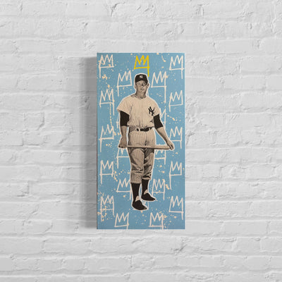 Mickey Mantle: King Series, 2022. Original 1/1 Mixed Media on 12x24x1.5in Canvas