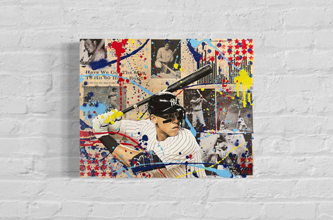 Aaron Judge: Chasing History, 2022.  1/1 Original  Art on 16x20x1.5in Canvas.