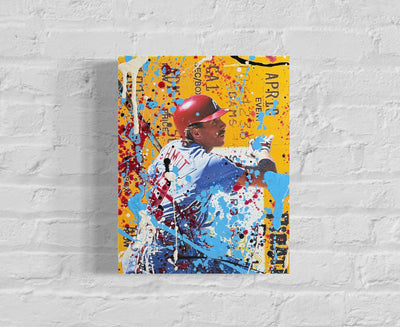 Mike Schmidt 500 HR, 2022. Original 1/1 Mixed Media on 11x14x1.5in Wood Panel