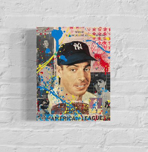 Joe DiMaggio, 2022. Original 1/1 Art on 11x14x1.5in canvas.