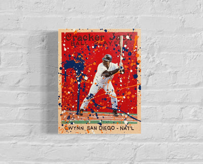 Tony Gwynn Cracker Jack, 2022. Original 1/1 art on 11x14x1.5in Canvas