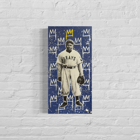 Josh Gibson, 2022. Original 1/1 Mixed Media on 12x24x1.5in Canvas