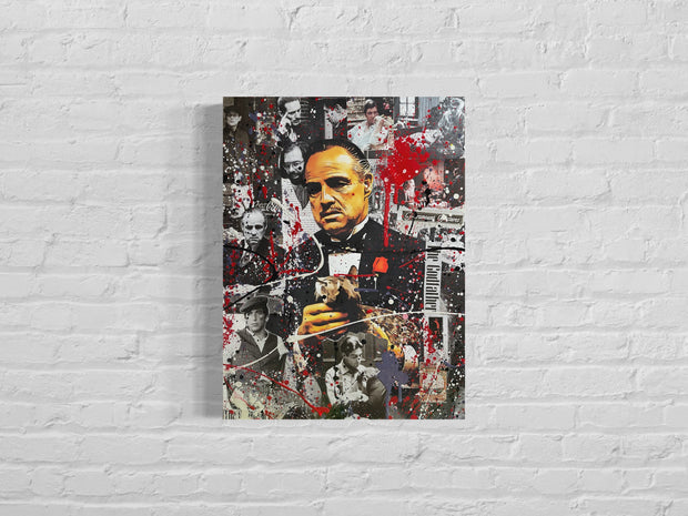 The Godfather, 2022. Original 1/1 Mixed Media on 18x24x1.5in Canvas