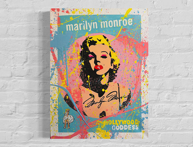Marilyn Monroe 1959, 2021. Spray and acrylic paint on 18x24x1.5in Canvas